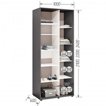 Шафа купе Стандарт 2Д 1.0 Комфорт Меблі foto 3