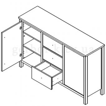 Комод KOM2D3S Чос foto 2