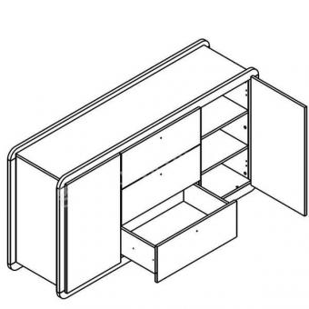 Комод KOM2D3S Скі foto 2