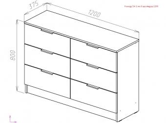Комод City 1 6Ш 1200 foto 10