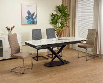 Стіл Sunrise DT-2305T Glossy ceramics white