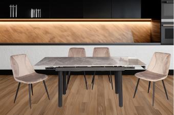 Стіл Ashwood DT2402-B Grey glossy foto 2