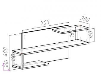 Полиця навісна АРС foto 2