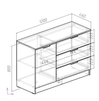 Комод 3Ш1Д АРС foto 2