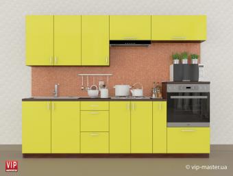 Кухня Колір-мікс/Color-mix 2,6м Комплект Жовтий