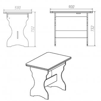 Кухонний стіл КС-3 розкладний foto 8